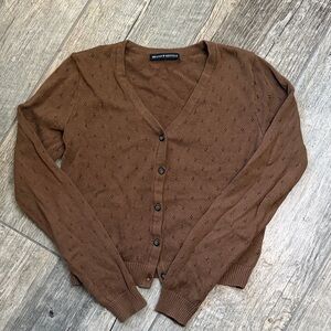 Brandy Melville Chocolate Knit Cardigan